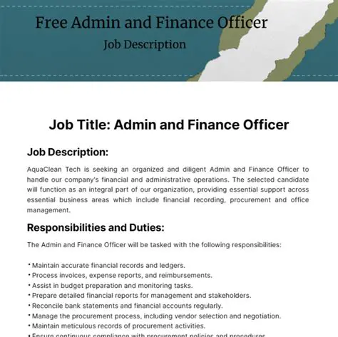 Admin Officer Job Description PDF: A Comprehensive Guide for Employers and Job Seekers