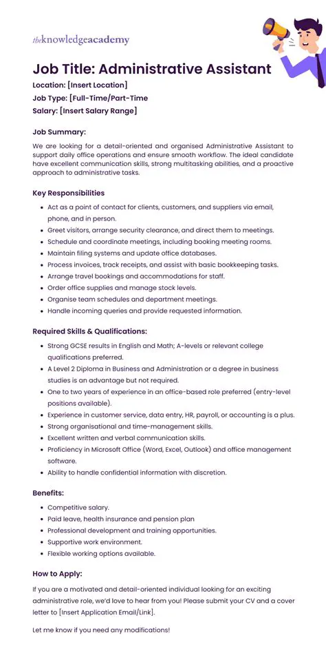 Administrative Assistant Job Description in Canada: Your Essential Guide