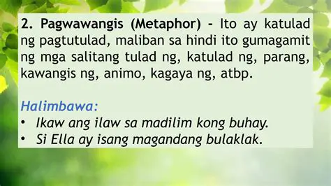 Ang Pagwawangis bilang isang Metaphor ng Buhay