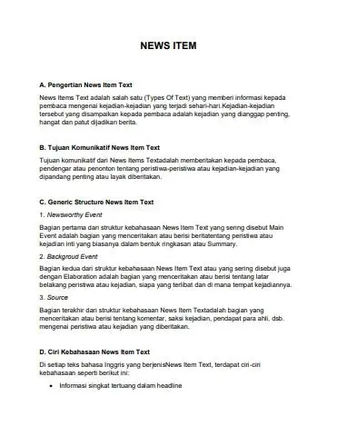 Apa Itu Pengertian News Item Text? Memahami Struktur dan Ciri Khasnya untuk Pembaca yang Cerdas