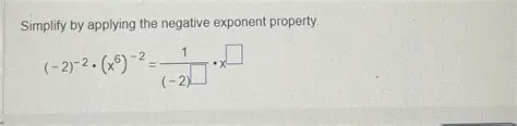 Applying the Negative Exponent