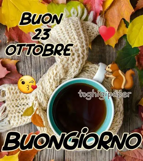 Buongiorno 23 Ottobre: Un Mosaico di Storia, Celebrazioni e Riflessioni