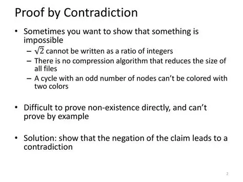 Characteristics of Statements Proven by Contradiction