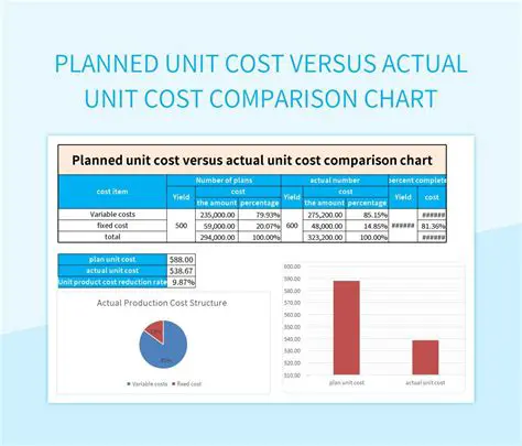 Comparison of Planned and Actual Values
