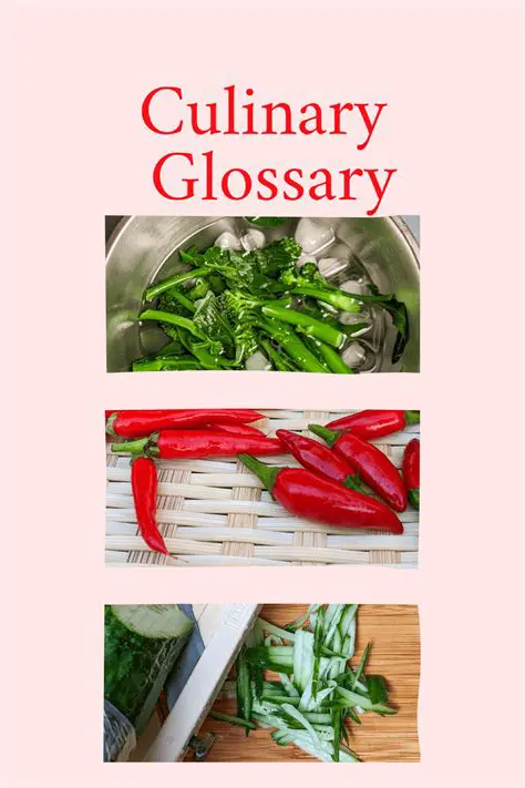 Comprehensive Cooking Glossary