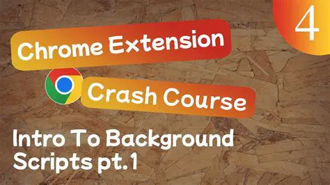 Configuring the Extension to Load Background Scripts