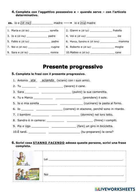 Convierte las Frases al Presente Progressivo