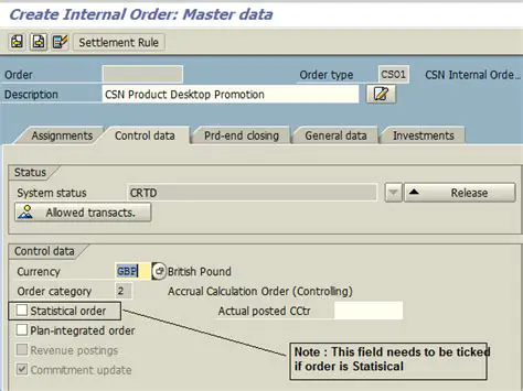 Create an internal order with OG