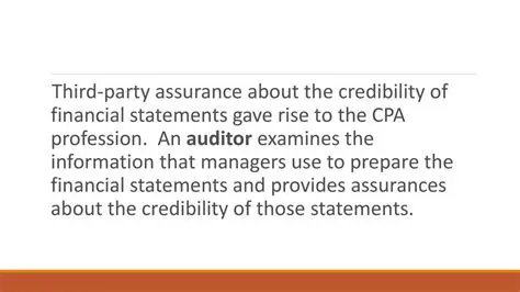 Credibility of Financial Statements