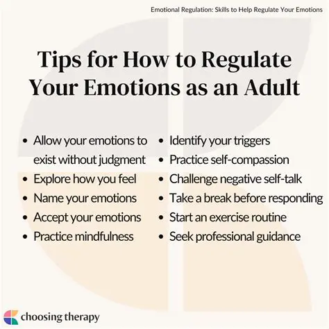 Develop emotional regulation skills