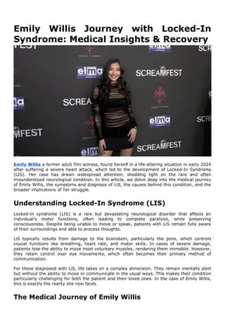 Emily Willis News: Exploring the Recent Paralysis Incident and Its Implications