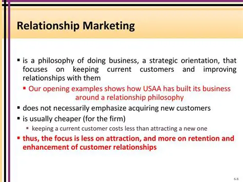 Emphasize relationship marketing