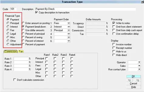 Enter the transaction type
