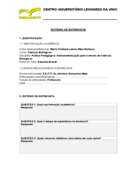 Entrevistas com os membros da equipe