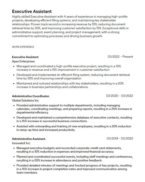 Crafting a Compelling Executive Administrative Assistant Resume Summary: Your Key to Unlocking Opportunities