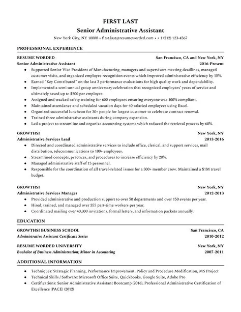 Mastering Executive Administrative Assistant Skills for a Winning Resume
