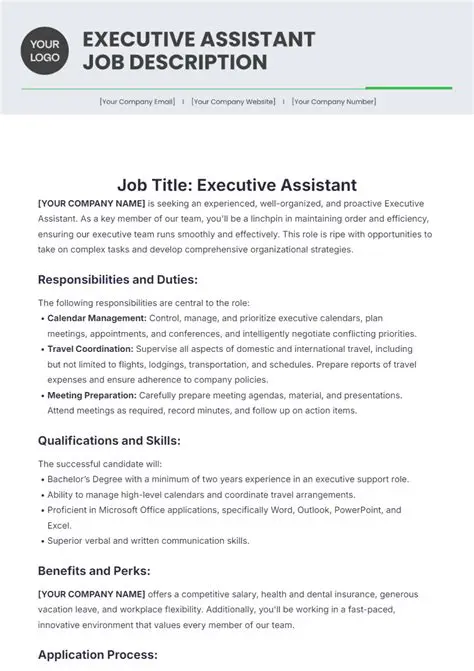 Executive Assistant Job Description for Resume: Craft Your Ultimate Career Snapshot