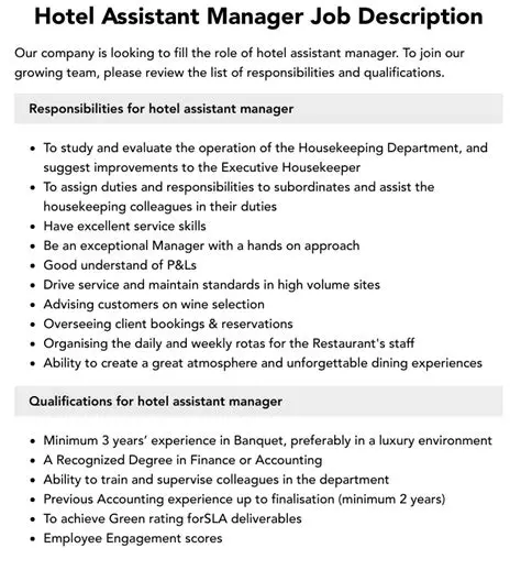 The Executive Assistant Manager's Pivotal Role in Hotel Operations: A Comprehensive Overview