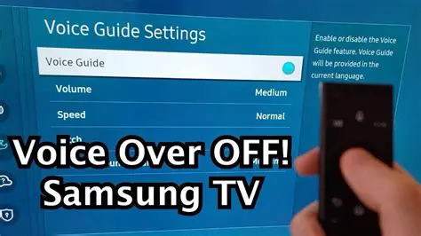 How to Turn Off Samsung TV Voice Guide: A Complete Guide to Silence