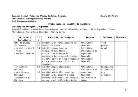 Identificarea structurii textului