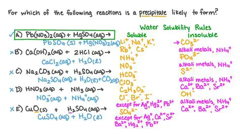 Identifying Precipitates in Chemical Equations