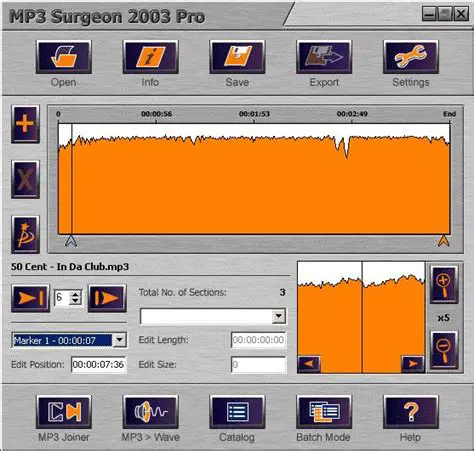 Key Features of MP3 Surgeon 2003