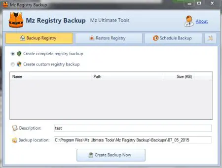 Key Features of Mz Registry Backup
