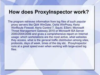 Key Features of ProxyInspector for WinGate