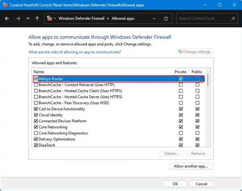 Key Features of Windows 10 Firewall Control