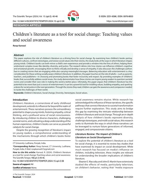 Literature as a tool for social change