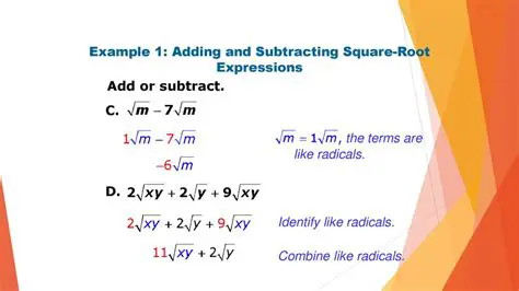 Not isolating the square root expressions