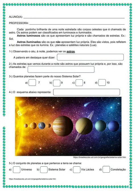 Perguntas e Respostas sobre a Sala e o Sistema Solar