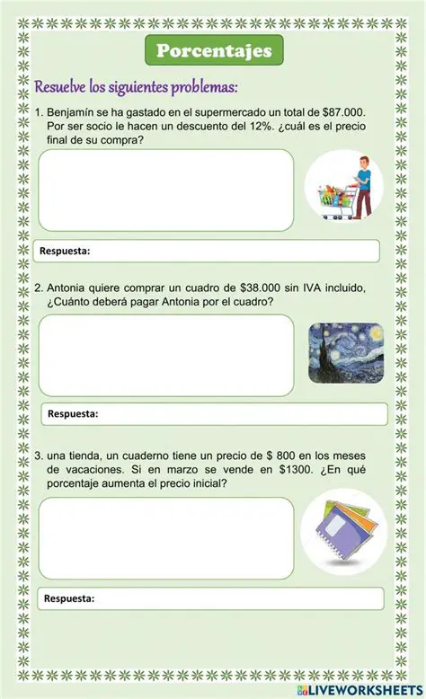 Preguntas y Respuestas sobre Porcentajes