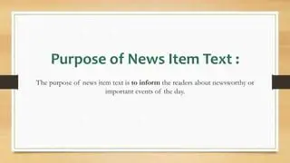Unveiling the Purpose of News Item Text: Inform, Engage, and Influence