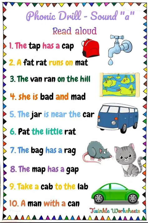 Reading the sentence aloud