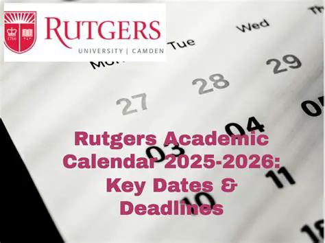 Rutgers Newark Academic Calendar: Key Dates, Deadlines, and Important Information