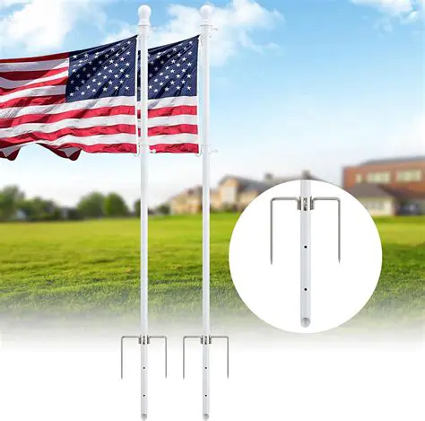 Sitting on top of flagpoles