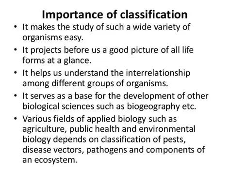The Importance of Classification in Biology
