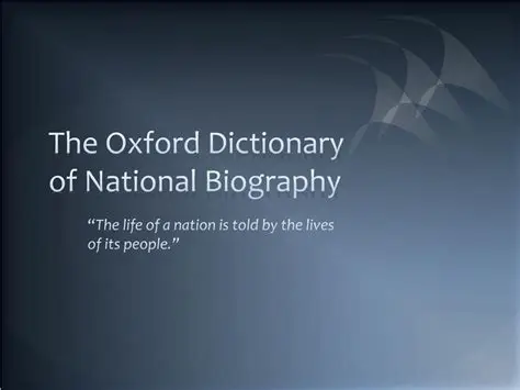 The Oxford Dictionary of National Biography