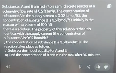 The Reaction Between Substances A and B