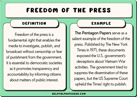 The Role of Freedom of the Press in a Democracy
