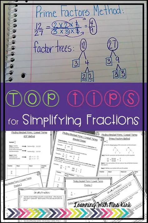Tips for Simplifying Fractions