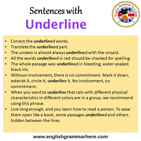Tips for Underlining in English Exams