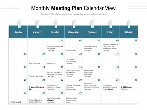 Weekly and Monthly Meetings