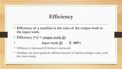 Work Output and Energy Input