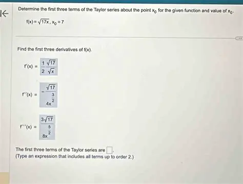 Working Out the First Three Terms